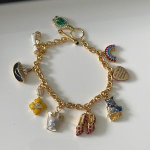 Bradford Exchange WIZARD of OZ Gold Plated Multi Color Sparkly Charm Bracelet